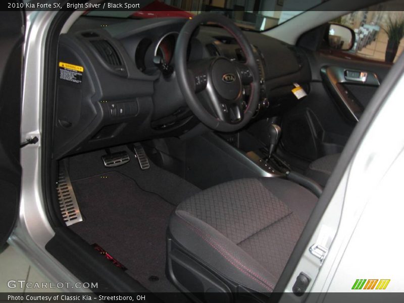 Bright Silver / Black Sport 2010 Kia Forte SX