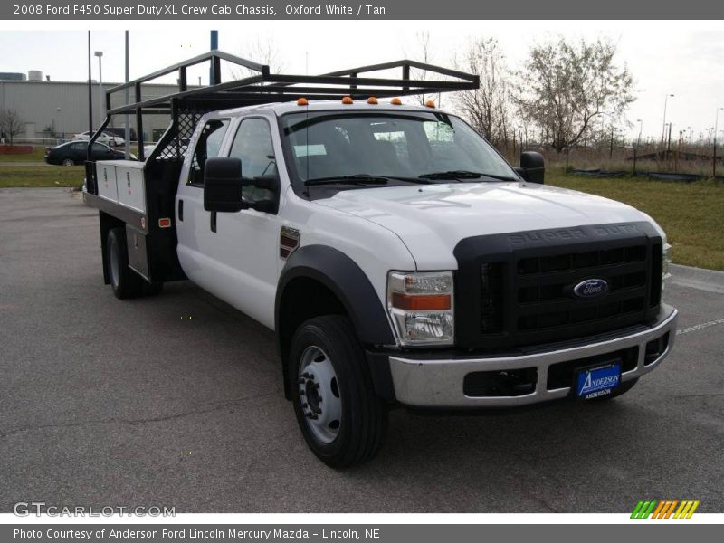 Oxford White / Tan 2008 Ford F450 Super Duty XL Crew Cab Chassis
