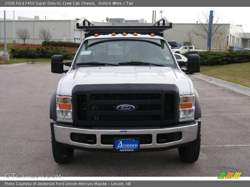 Oxford White / Tan 2008 Ford F450 Super Duty XL Crew Cab Chassis