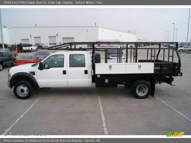 Oxford White / Tan 2008 Ford F450 Super Duty XL Crew Cab Chassis