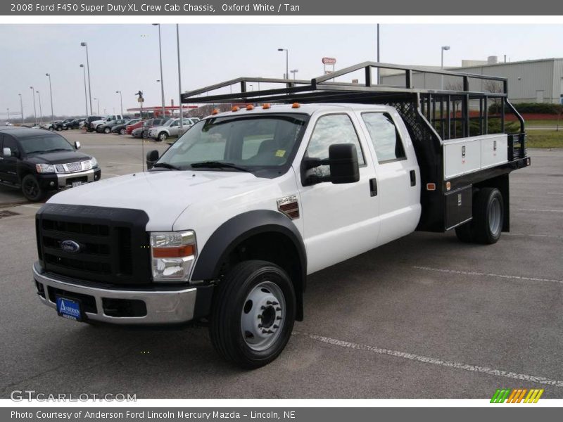 Oxford White / Tan 2008 Ford F450 Super Duty XL Crew Cab Chassis