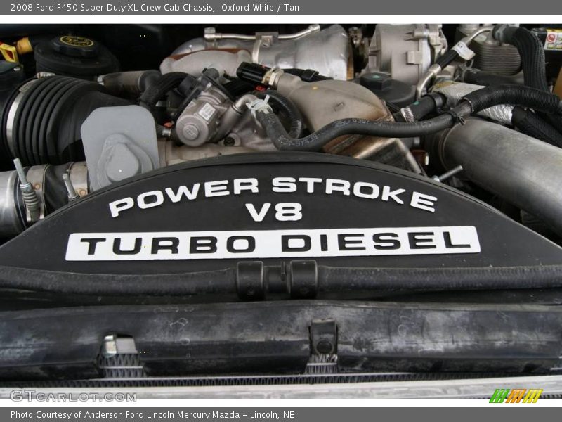 Oxford White / Tan 2008 Ford F450 Super Duty XL Crew Cab Chassis