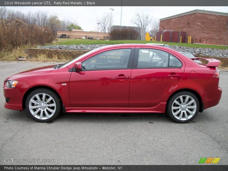 Rally Red Metallic / Black 2010 Mitsubishi Lancer GTS