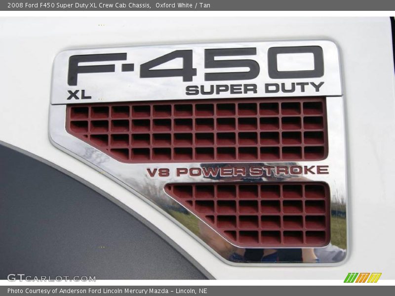 Oxford White / Tan 2008 Ford F450 Super Duty XL Crew Cab Chassis