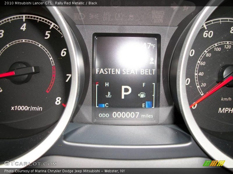 Rally Red Metallic / Black 2010 Mitsubishi Lancer GTS