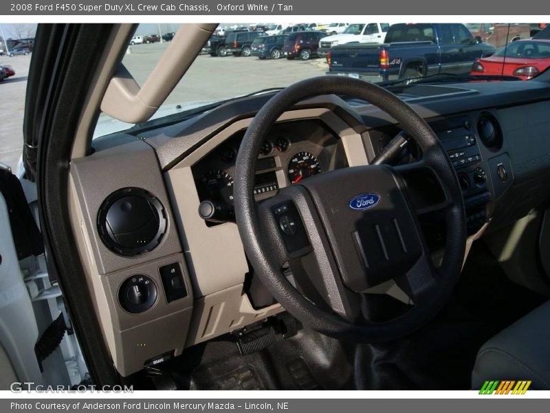 Oxford White / Tan 2008 Ford F450 Super Duty XL Crew Cab Chassis