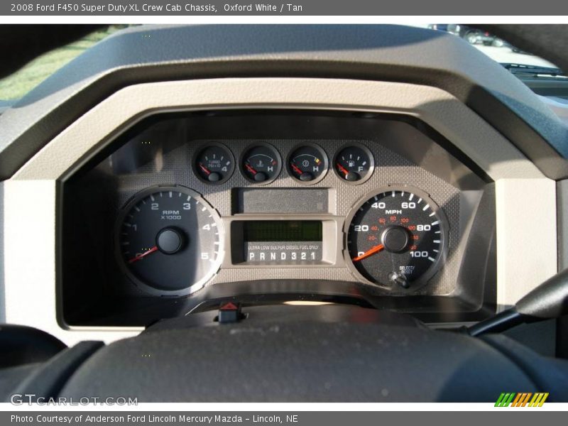 Oxford White / Tan 2008 Ford F450 Super Duty XL Crew Cab Chassis