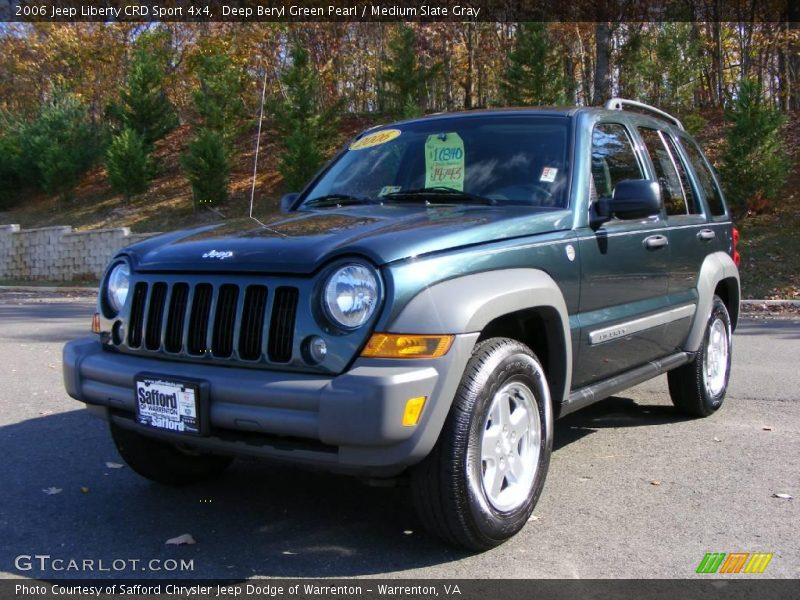 Deep Beryl Green Pearl / Medium Slate Gray 2006 Jeep Liberty CRD Sport 4x4