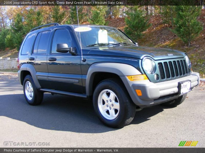 Deep Beryl Green Pearl / Medium Slate Gray 2006 Jeep Liberty CRD Sport 4x4