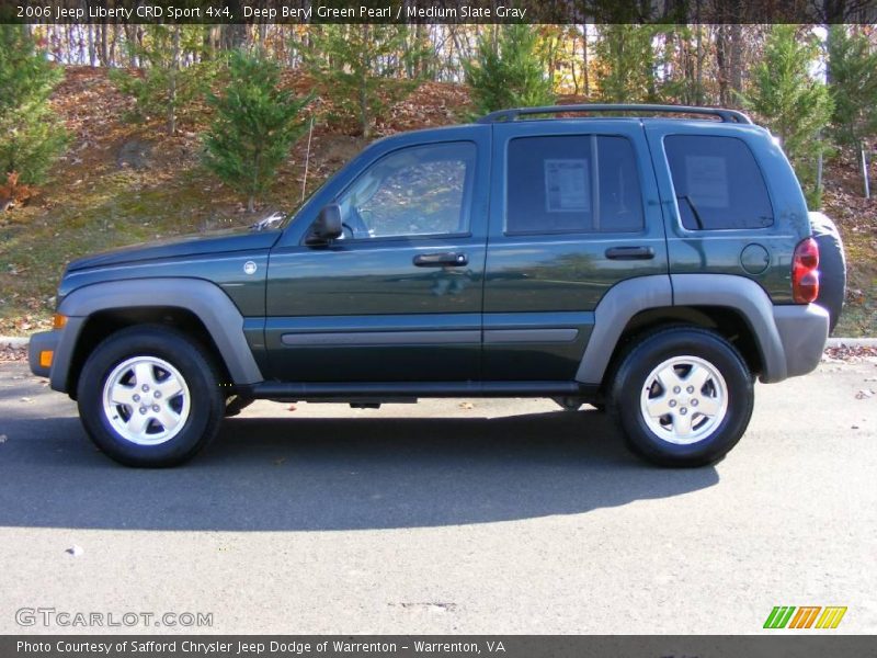 Deep Beryl Green Pearl / Medium Slate Gray 2006 Jeep Liberty CRD Sport 4x4