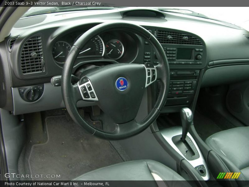 Black / Charcoal Grey 2003 Saab 9-3 Vector Sedan