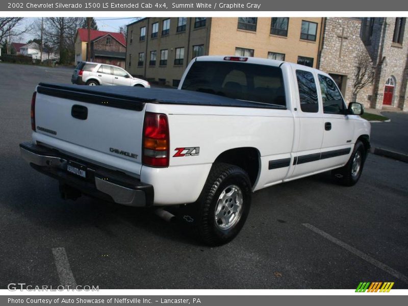 Summit White / Graphite Gray 2002 Chevrolet Silverado 1500 LS Extended Cab 4x4