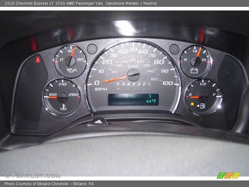 Sandstone Metallic / Neutral 2010 Chevrolet Express LT 1500 AWD Passenger Van