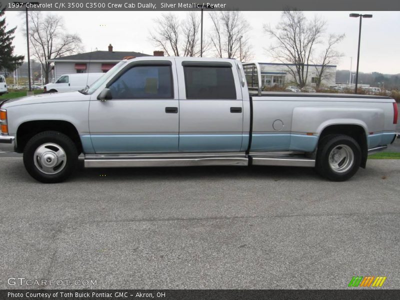 Silver Metallic / Pewter 1997 Chevrolet C/K 3500 C3500 Crew Cab Dually