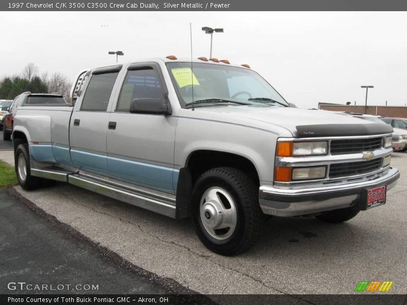 Silver Metallic / Pewter 1997 Chevrolet C/K 3500 C3500 Crew Cab Dually
