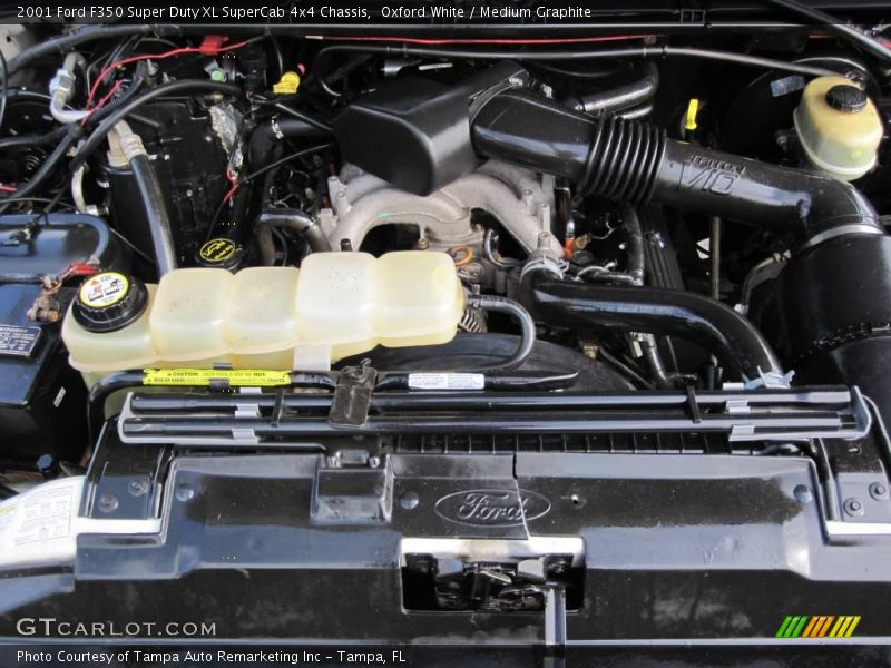 Oxford White / Medium Graphite 2001 Ford F350 Super Duty XL SuperCab 4x4 Chassis