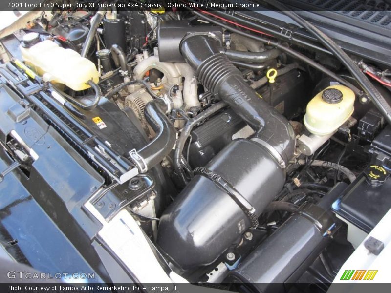 Oxford White / Medium Graphite 2001 Ford F350 Super Duty XL SuperCab 4x4 Chassis