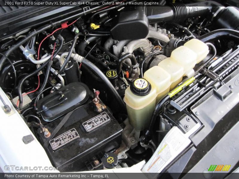 Oxford White / Medium Graphite 2001 Ford F350 Super Duty XL SuperCab 4x4 Chassis