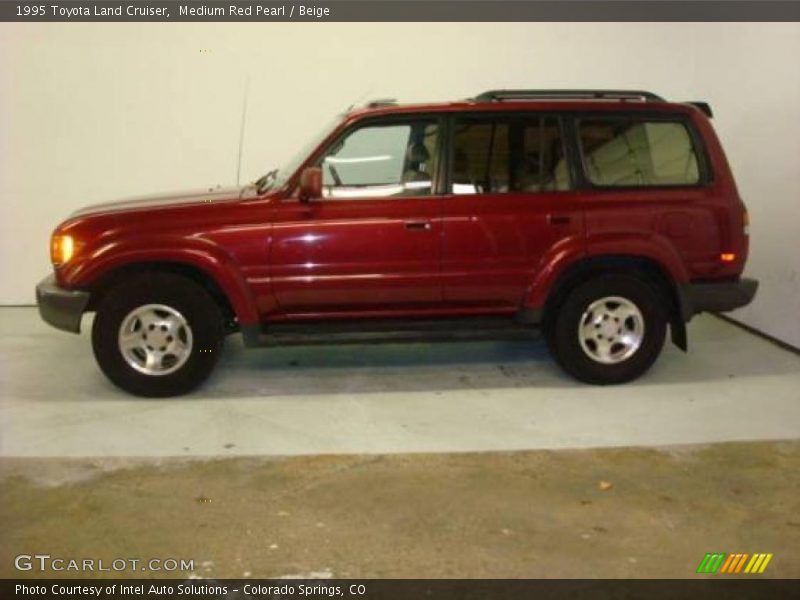 Medium Red Pearl / Beige 1995 Toyota Land Cruiser