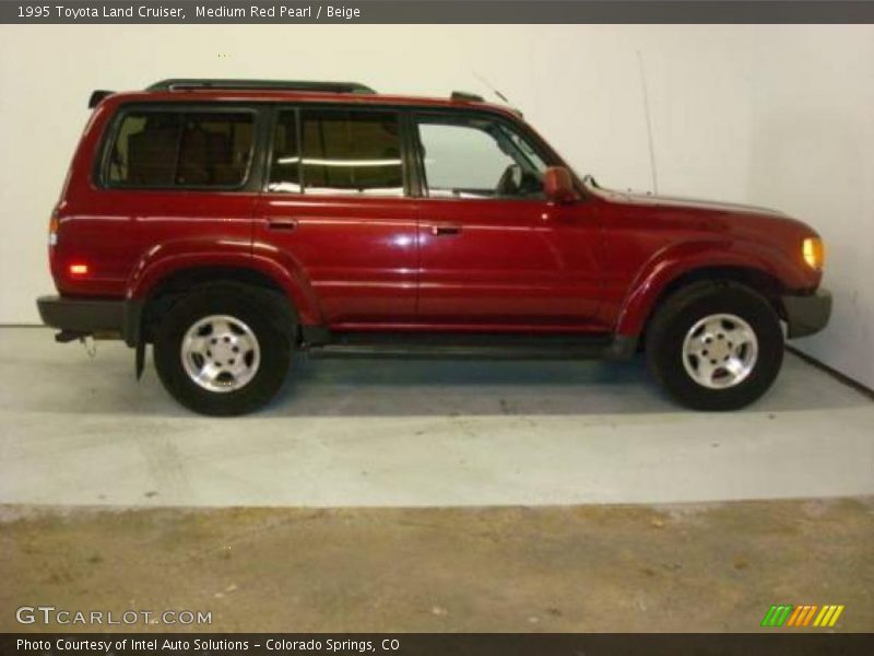Medium Red Pearl / Beige 1995 Toyota Land Cruiser