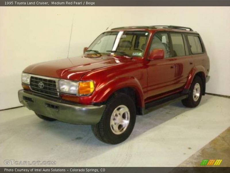 Medium Red Pearl / Beige 1995 Toyota Land Cruiser