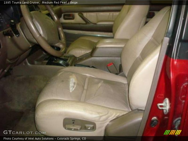 Medium Red Pearl / Beige 1995 Toyota Land Cruiser