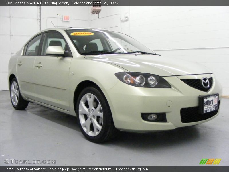Golden Sand Metallic / Black 2009 Mazda MAZDA3 i Touring Sedan