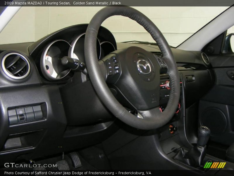 Golden Sand Metallic / Black 2009 Mazda MAZDA3 i Touring Sedan
