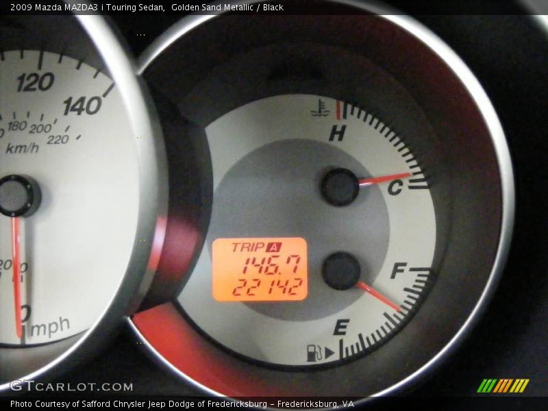 Golden Sand Metallic / Black 2009 Mazda MAZDA3 i Touring Sedan