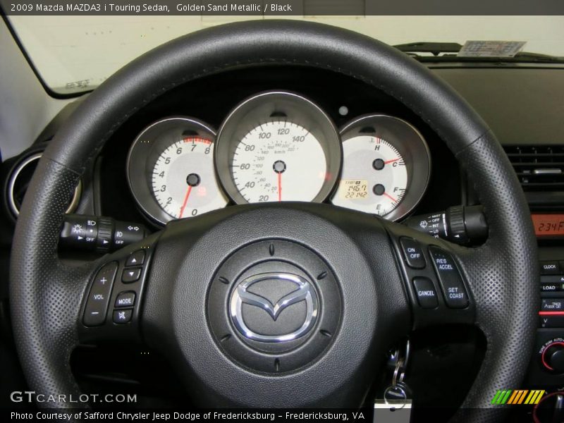 Golden Sand Metallic / Black 2009 Mazda MAZDA3 i Touring Sedan