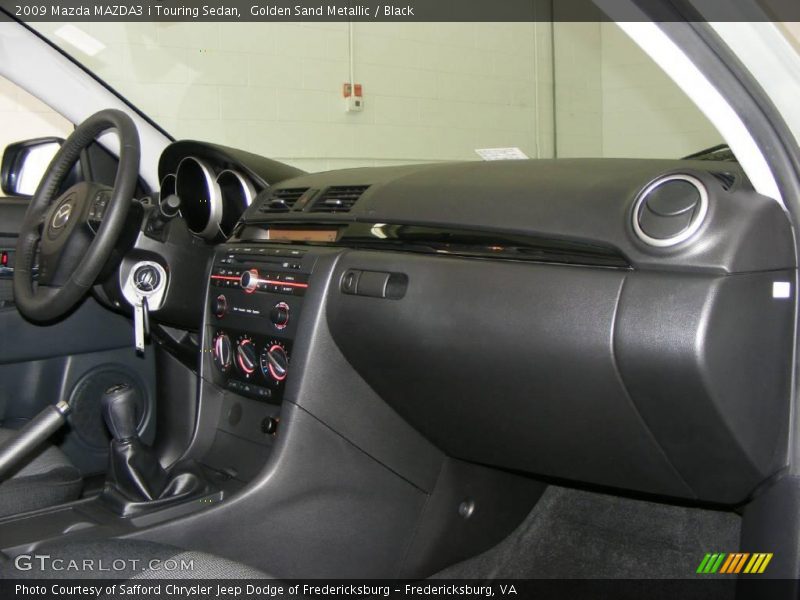 Golden Sand Metallic / Black 2009 Mazda MAZDA3 i Touring Sedan