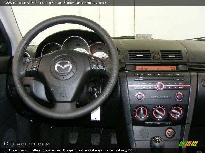 Golden Sand Metallic / Black 2009 Mazda MAZDA3 i Touring Sedan