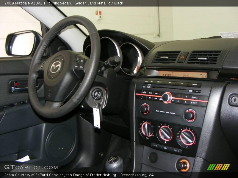 Golden Sand Metallic / Black 2009 Mazda MAZDA3 i Touring Sedan