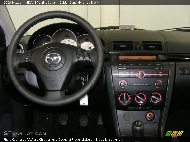 Golden Sand Metallic / Black 2009 Mazda MAZDA3 i Touring Sedan