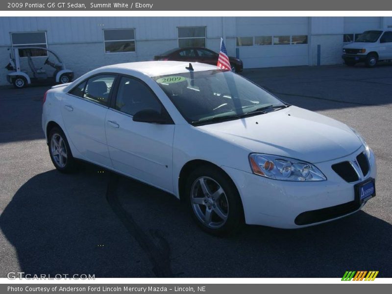 Summit White / Ebony 2009 Pontiac G6 GT Sedan