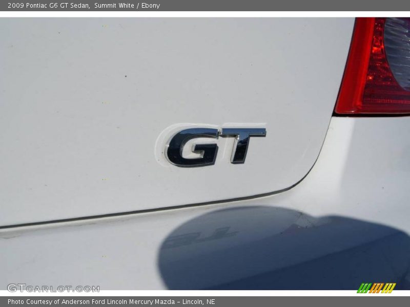 Summit White / Ebony 2009 Pontiac G6 GT Sedan