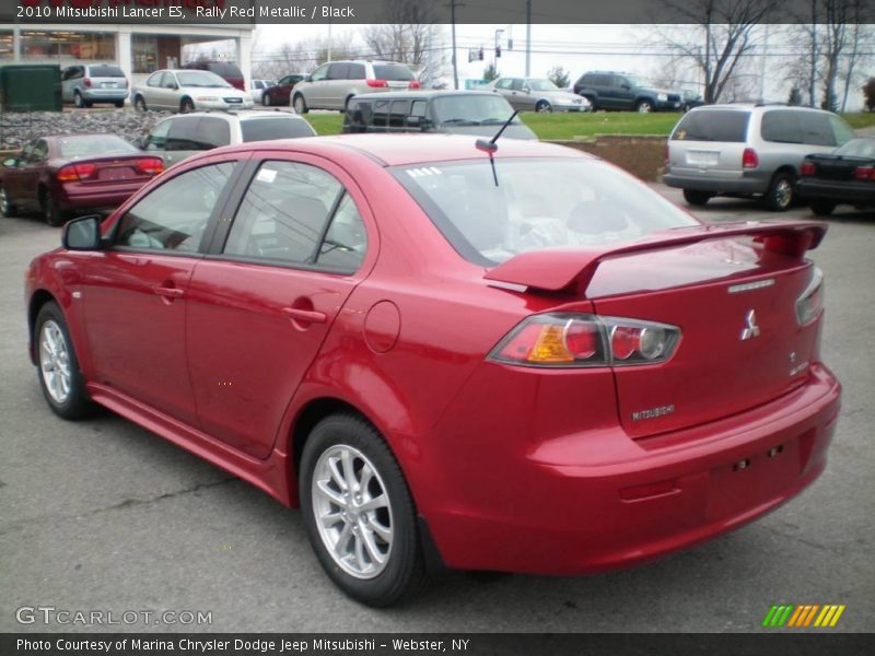 Rally Red Metallic / Black 2010 Mitsubishi Lancer ES
