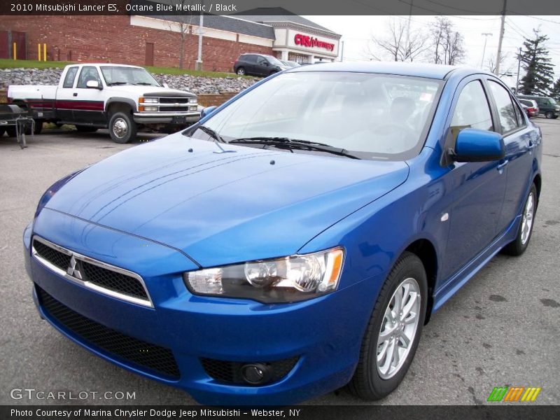 Octane Blue Metallic / Black 2010 Mitsubishi Lancer ES