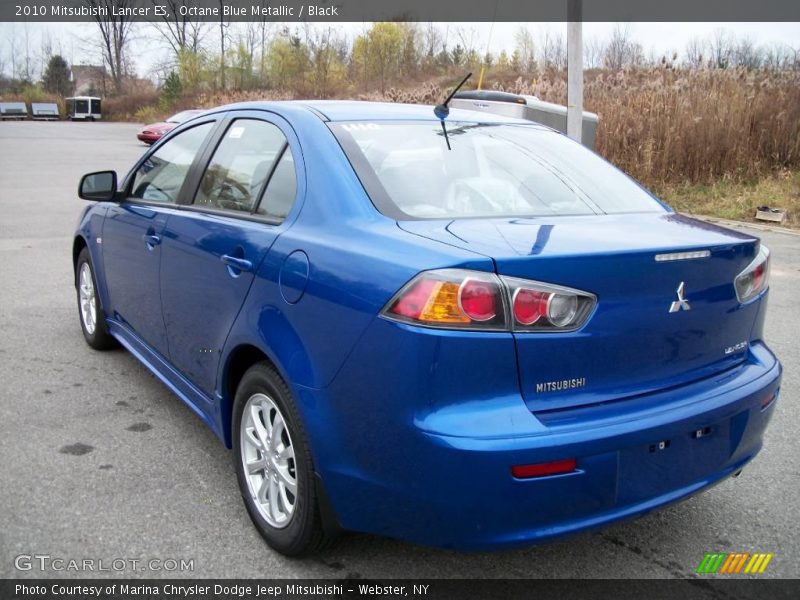 Octane Blue Metallic / Black 2010 Mitsubishi Lancer ES