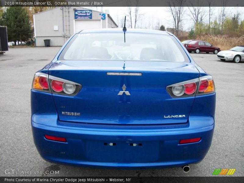 Octane Blue Metallic / Black 2010 Mitsubishi Lancer ES