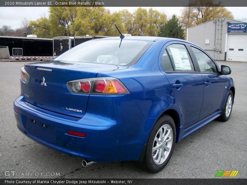 Octane Blue Metallic / Black 2010 Mitsubishi Lancer ES