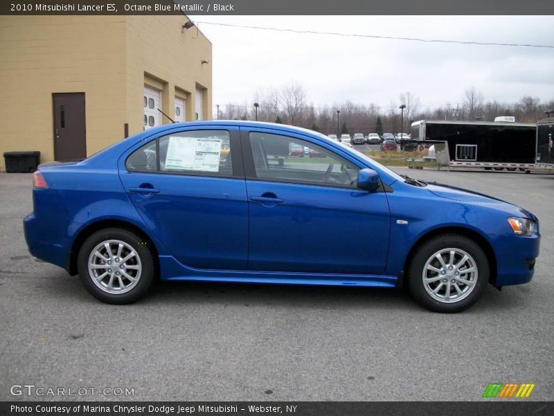 Octane Blue Metallic / Black 2010 Mitsubishi Lancer ES