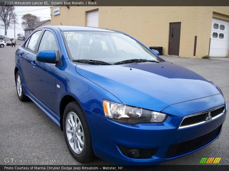 Octane Blue Metallic / Black 2010 Mitsubishi Lancer ES