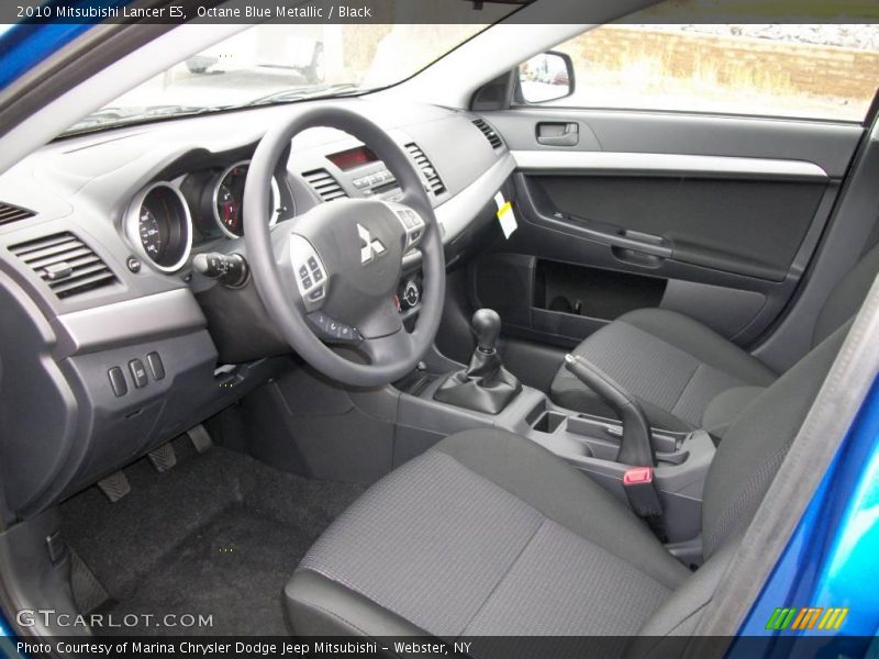 Octane Blue Metallic / Black 2010 Mitsubishi Lancer ES