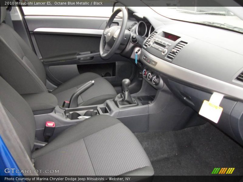 Octane Blue Metallic / Black 2010 Mitsubishi Lancer ES
