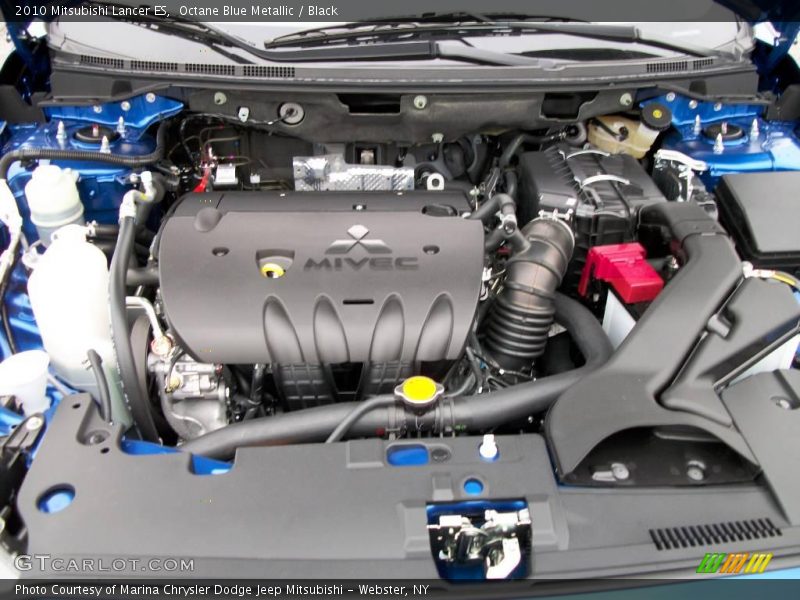 Octane Blue Metallic / Black 2010 Mitsubishi Lancer ES