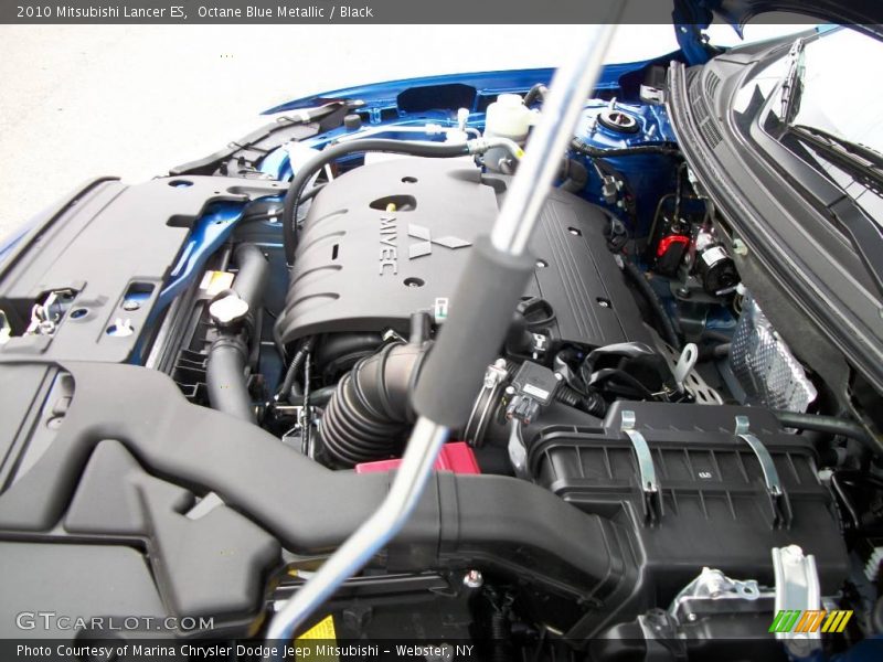 Octane Blue Metallic / Black 2010 Mitsubishi Lancer ES