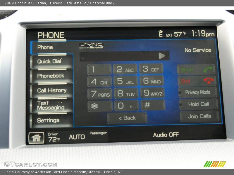Tuxedo Black Metallic / Charcoal Black 2009 Lincoln MKS Sedan