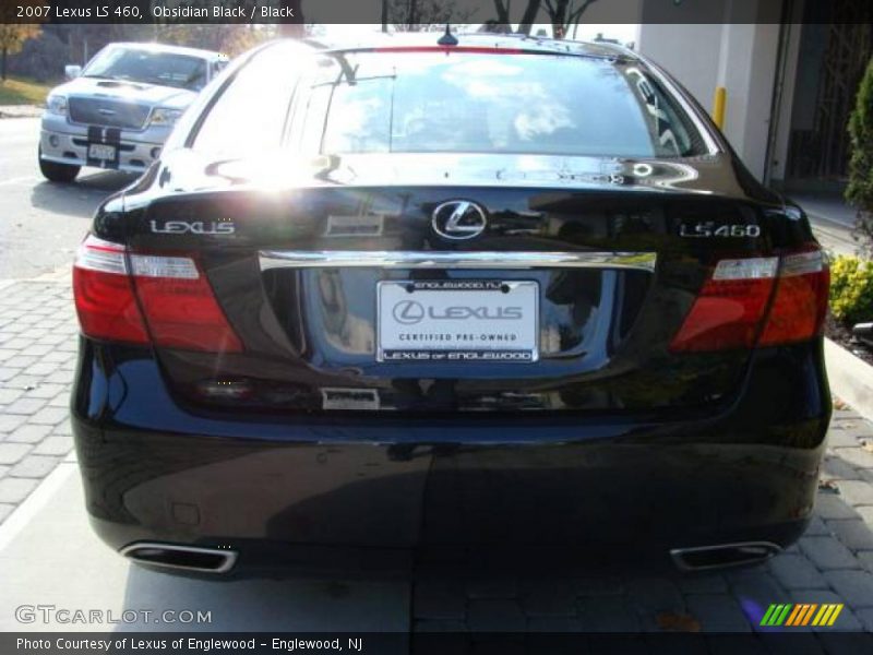 Obsidian Black / Black 2007 Lexus LS 460