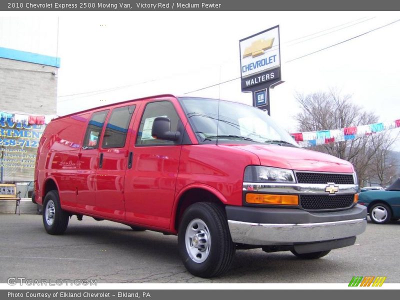 Victory Red / Medium Pewter 2010 Chevrolet Express 2500 Moving Van